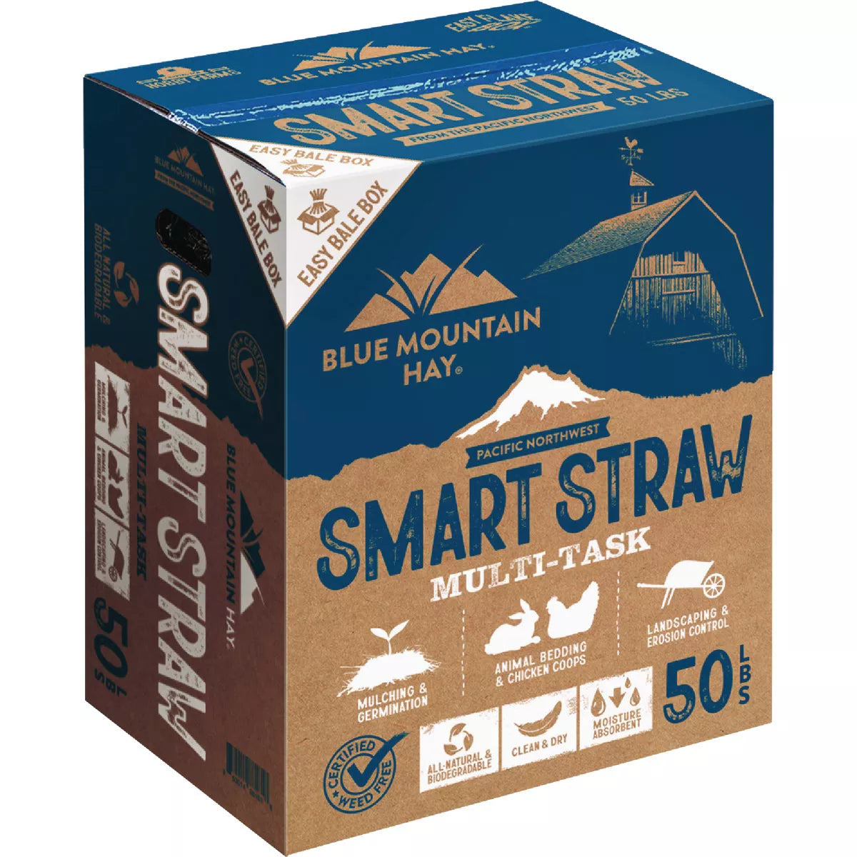 Smart Straw Bedding for Hobby Farms | Clean & Soft | Blue Mountain Hay