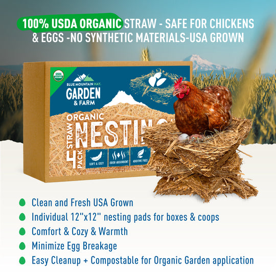 Organic Straw Nesting Pads