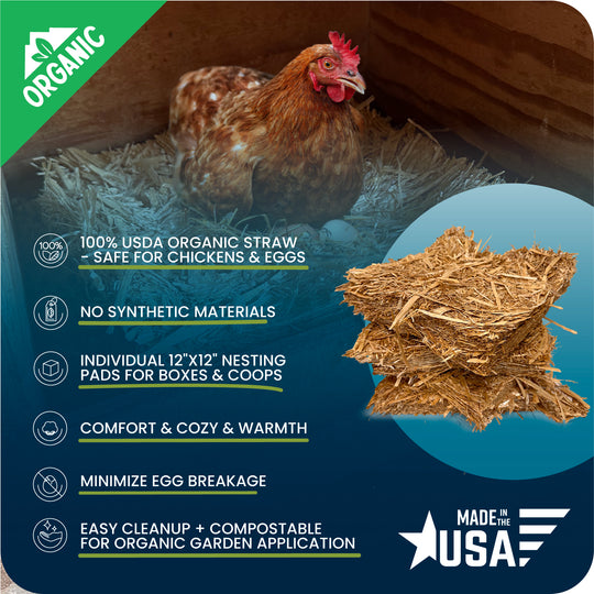 Organic Straw Nesting Pads