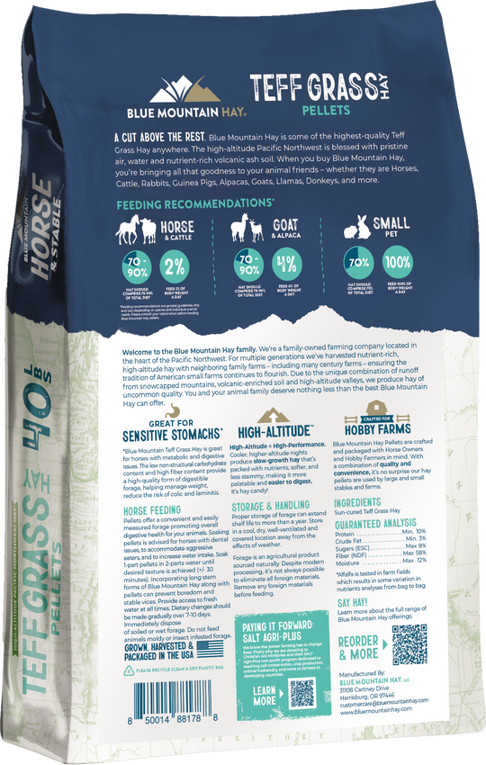 Teff Grass Hay Pellets