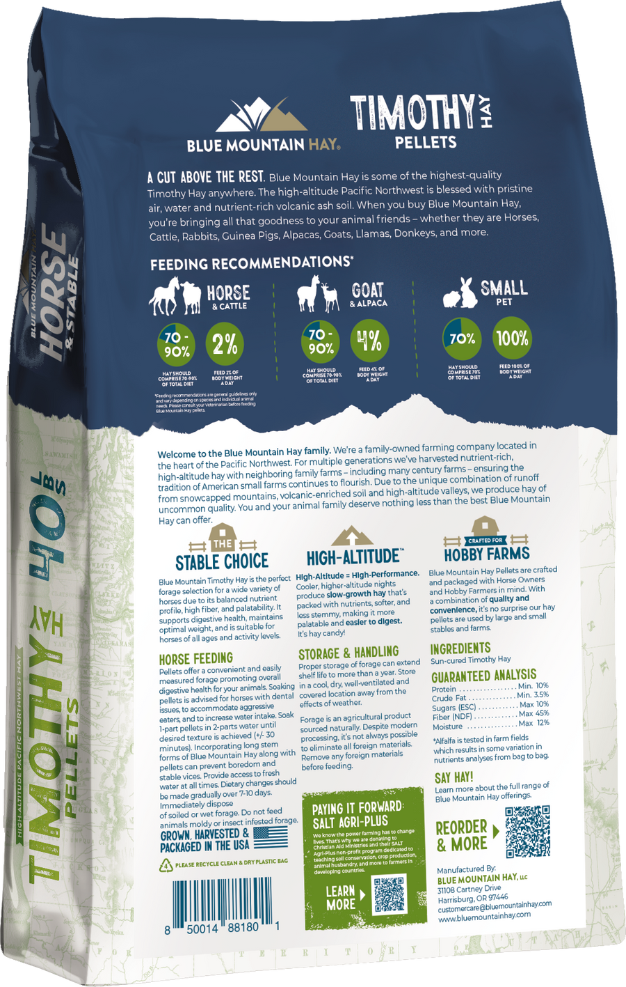 Timothy Hay Pellets for Horses | Blue Mountain Hay