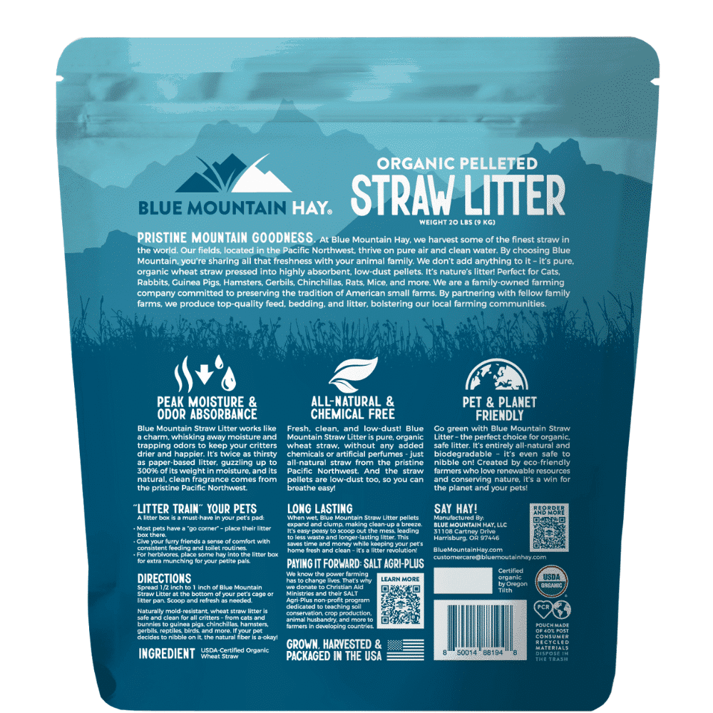 Organic Wheat Straw Litter