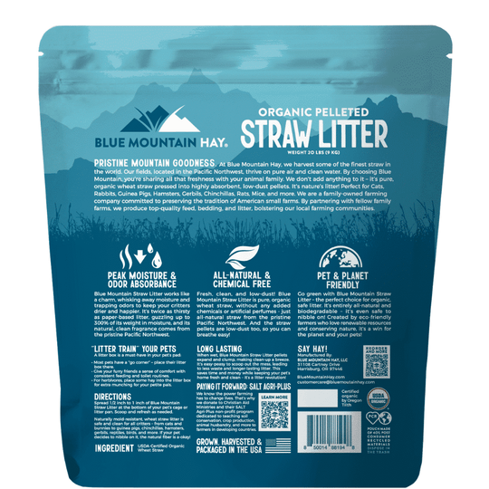 Organic Wheat Straw Litter